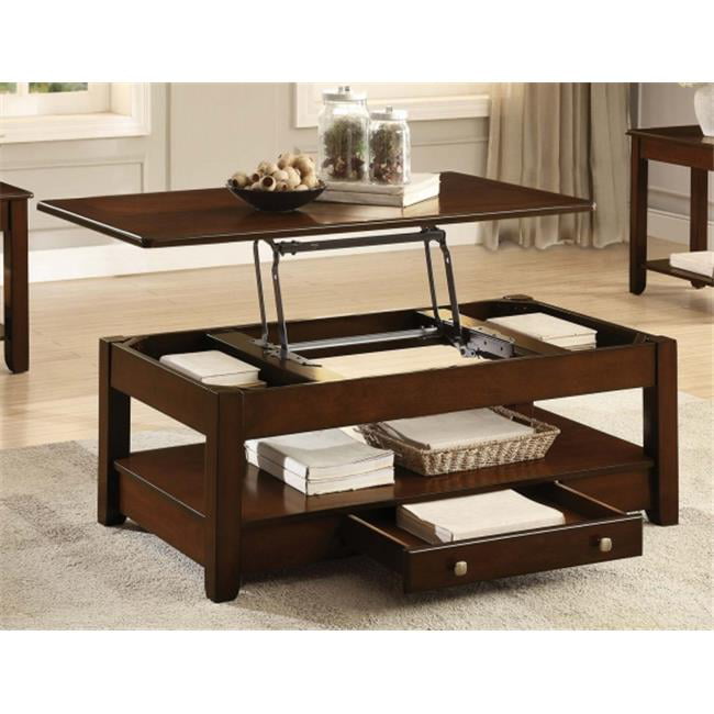 Carrier Collection Tail Table, Carrier 50 Wide Espresso Lift Top Storage Coffee Table
