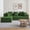 Green, variant on DTTRA 106.5 in Convertible L Shaped Sectional Sofa Bed, Multi Functional Corduroy Floor Couch with High Resilience Foam and 1300 lbs Capacity, Cream White
