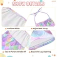 thumbnail image 6 of Girls' Jumpsuits Rompers Summer Casual Sleeveless Rompers With Pockets Spaghetti Strap Romper Mermaid Scale Pattern 2T, 6 of 7