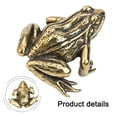 thumbnail image 2 of Antique old copper frog small ornaments creative handmade solid brass ornament, 2 of 12