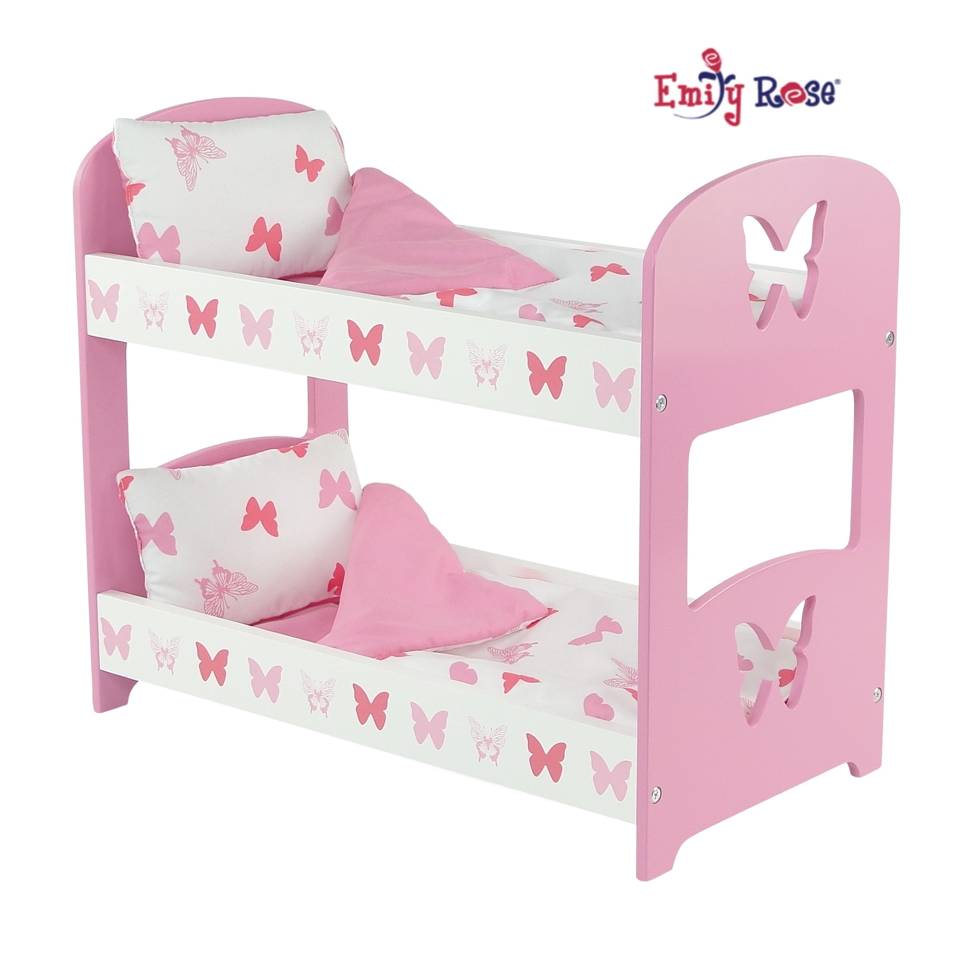 Details about   Doll Bunk Bed W/ Ladder & Bedding Fits 18" Dolls Dollhouse Furniture Girls Toys
