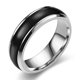 thumbnail image 1 of Anillo de acero de titanio para mujer, estilo europeo y americano, con forma de gota de esmalte, joyería para parejas, 1 of 5