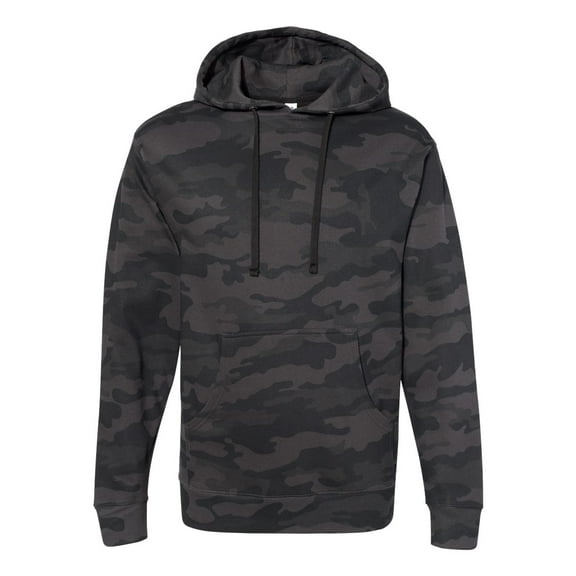 Independent Trading Co. Midweight Hooded Sweatshirt SS4500 Black Camo XS