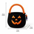 thumbnail image 4 of Halloween Pumpkin Woven Storage Basket, Cotton Rope Organizer Bin with Handle for Toilet Tank Top Bathroom Countertop Candy Storage, 4 of 4