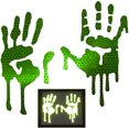 thumbnail image 1 of High Intensity Grade Reflective Bloody/Dripping Hands for Helmets, Windscreens, Rear Windows, Bumper Stickers (5 inches Height, Lime Green), 1 of 4