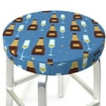 thumbnail image 3 of Gukieu Bottle And Glass Print Round Chair Cover, Dust-proof and Non-slip Bar Chair Protective Cover, Suitable for Bars, Restaurants, Offices-13 inch, 3 of 7
