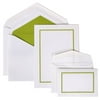 JAM Paper Kiwi Green Cards & Envelopes, 100/pack