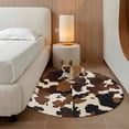 thumbnail image 3 of Cowhide 7ft Round Rug for Living Room Conversation Area, Cow Skin Texture Washable Non Slip Large Circle Area Rug, 3 of 9