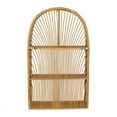thumbnail image 5 of Harmony Brown Arch Rattan Boho Tiered Wall Shelf, 5 of 6