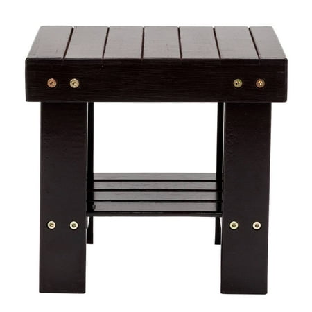 Kitchen Bench Stool Children Bench Stool Bamboo Coffee Color Kitchen Bedroom Kids Learning Dining Small Chairs ()