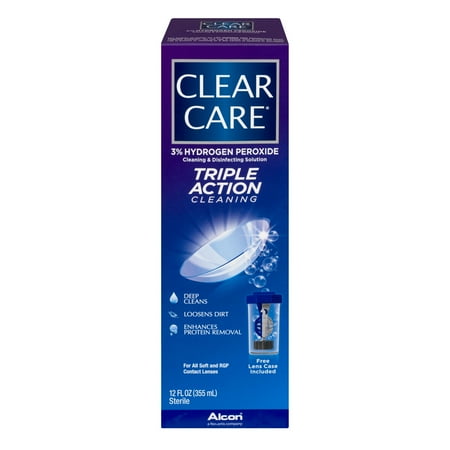 Clear Care Cleaning & Disinfecting Solution Triple Action Cleaning, 12.0 Fl Oz