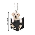thumbnail image 3 of Car Rear View Mirror, Car Rear View Mirror Accessories, 3 in 2D Dachshund Pendant, Dog Decor for Home, Metal Chain Bag Charms, 1 Pc, 3 of 5