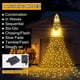 thumbnail image 5 of Magotan 12 Pies 350 Luces Navideñas de Cascada LED Decoración Al Aire Libre Centelleantes Luces Solares de Cadena de Árboles de Navidad con Decoración de Jardín de Vacaciones de Navidad de Estrella Superior, Blanco Cálido, 5 of 6