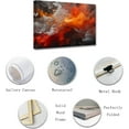 thumbnail image 2 of ZHONGYUTONG Abstract Wall Decor Gray and Red Painting Prints Abstract Ink Texture Canvas Picture Modern Home Decor Artwork Framed (20.00" x 30.00"), 2 of 6