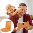 thumbnail image 1 of ORDDIART 1Pcs Rectangular Orange Wood Storage Box For Packaging 11.8x11.8x3.9in, 1 of 7
