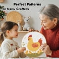 thumbnail image 5 of Hen and Little Chicken Stamped Cross Stitch Kits for Beginners with Hoop Simple Patterns 11CT Counted Embroidery Needlepoint Crafts Arts for DIY Enthusiasts and Home Decor 26x26cm(2), 5 of 8