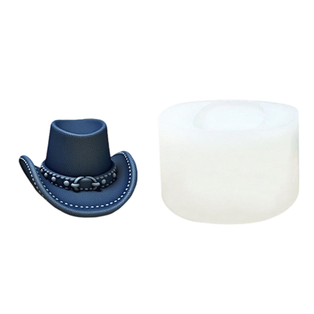 Cowboy Hat Silicone Molds for Epoxy Resin Making Candle Soap Temperature Resistant Easy Demolding Silicone Candle Mould
