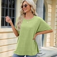 thumbnail image 4 of Zoeecloth Women's Cotton Tshirt Short Sleeve T-Shirts Summer Cotton Cute Tops for Teen Girls Adjustable Casual Round Neck Sundresses Slim-Fit Dress S-XXL, 4 of 7