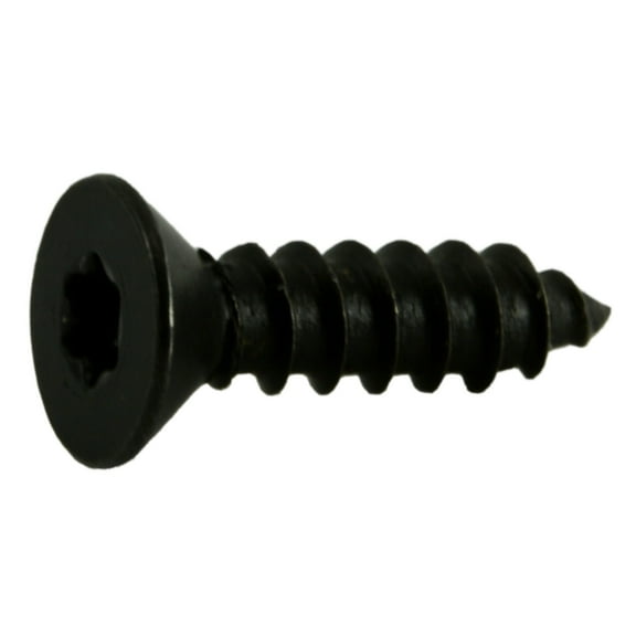 #6 x 1/2" Black Steel Star Drive Flat Head Sheet Metal Screws (40 pcs.)
