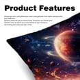 thumbnail image 2 of Galactic Space Luxurious Velvet Throw Covers Pillow Inserts - Set of 2 Throw Pillows with Unique Patterns - 16x16, 18x18, 20x20 Inches for Home Decor and Gifts, 2 of 6