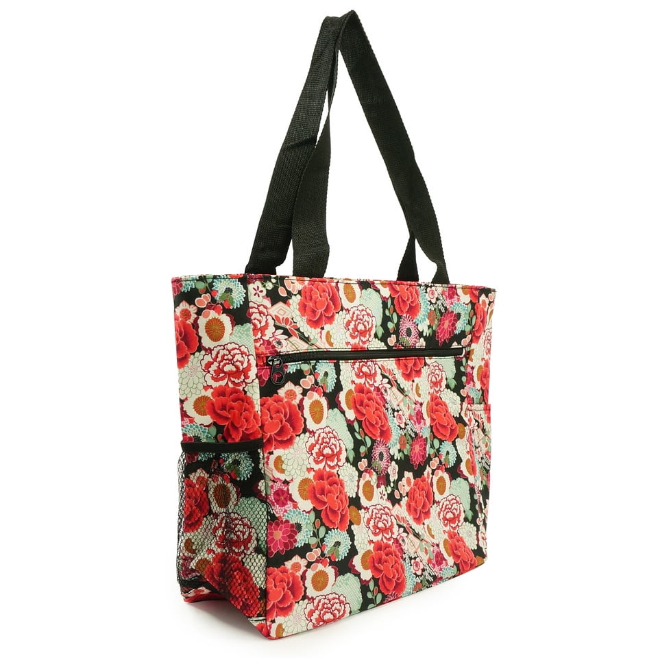 Rose Flower Women Canvas Big Capacity Shopping Handbag Tote Shoulder Bag Healthy 