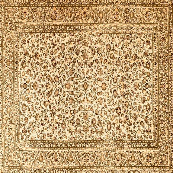Ahgly Company Indoor Square Persian Orange Traditional Area Rugs, 5' Square