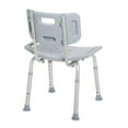 thumbnail image 3 of Drive Medical Gray Bathroom Safety Shower Tub Bench Chair with Back, 3 of 7
