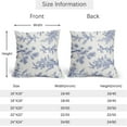 thumbnail image 4 of White Blue Bird Pillow Covers 16x16 Set of 2 Decorations Chinoiserie Vintage Throw Pillow Covers Decor Rustic Pillowcases Oriental Pattern Farmhouse Cozy Soft for Sofa Bed Chair Home Decorative, 4 of 4