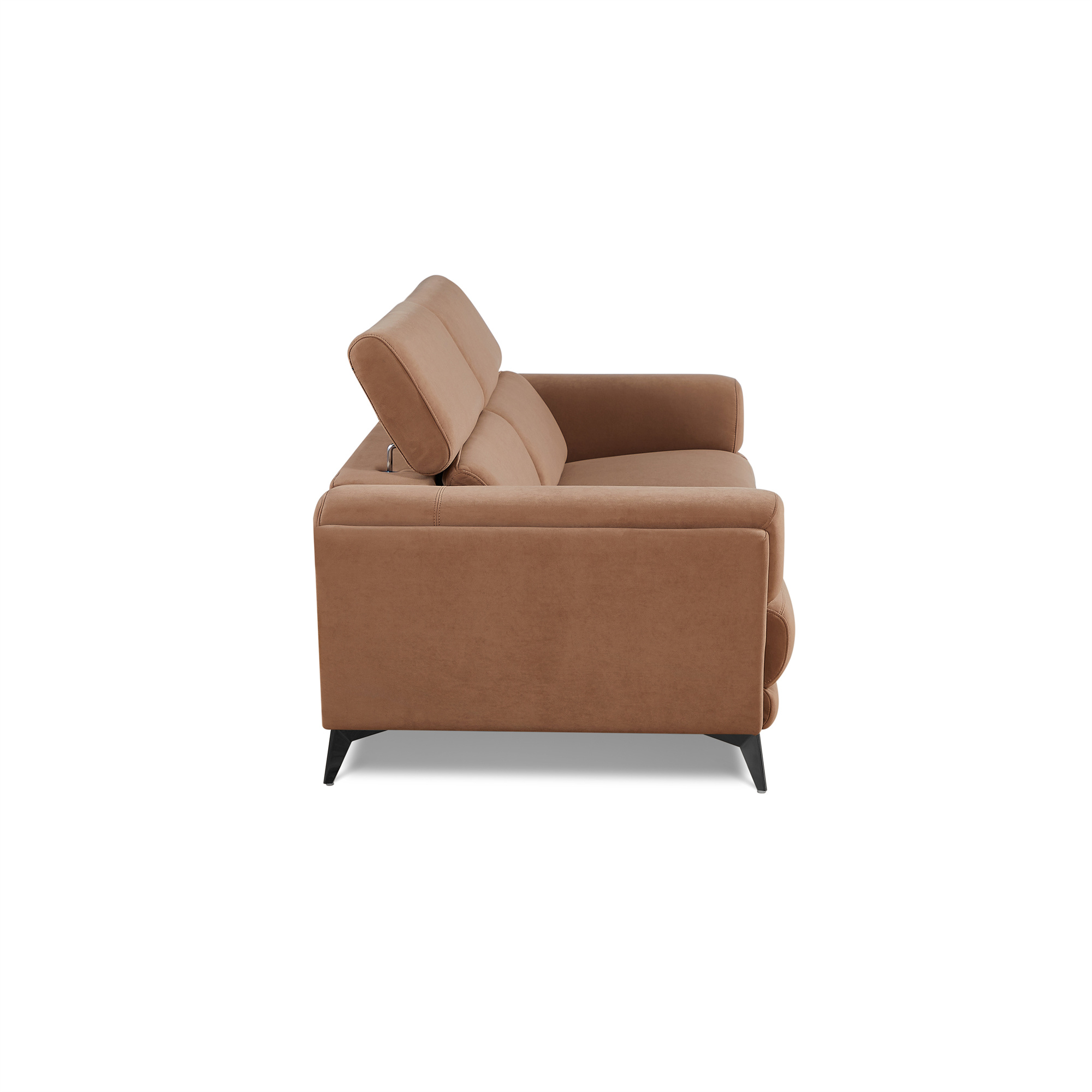 Contemporary Living Room Chair with Adjustable Headrest, Brown