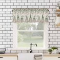 thumbnail image 4 of Green Coastal Gnomes Kitchen Valances for Windows 60x18 Inch Kitchen Curtains Valances Rod Pocket Ocean Eucalyptus Coral Beige Bathroom Window Valances for Window Treatment Decor, 4 of 6