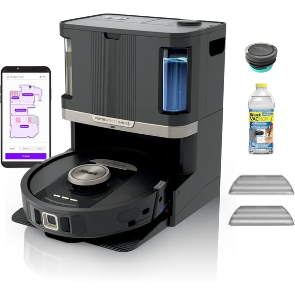 Combinación reacondicionada de aspiradora y mopa Shark Robot, PowerDetect NeverTouch Pro, autovacian