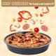 thumbnail image 3 of Juego de 6 moldes de pizza para platos profundos, 10 pulgadas, para pizza, redondos, para horno, antiadherentes, platos de pizza, de metal, charola para hornear, de acero al carbono, 3 of 4