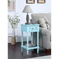 thumbnail image 1 of Table d'Appoint Deluxe à un Tiroir avec Étagère en Bois Bleu, 1 of 8