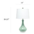 thumbnail image 3 of Elegant Designs Ceramic Tear Drop Shaped Table Lamp - Aqua, 3 of 7