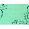 thumbnail image 1 of Ahgly Company Indoor Rectangle Solid Turquoise Blue Modern Area Rugs, 8' x 10', 1 of 4