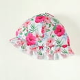 thumbnail image 5 of Kucnuzki Newborn Baby Girl Clothes 0 Months Spring Summer Dress 3 Months Fly Sleeve Fake-Camisole Stitching Floral Prints Dress Hat&Headband 3PCS Set Pink 3-6 Months, 5 of 9