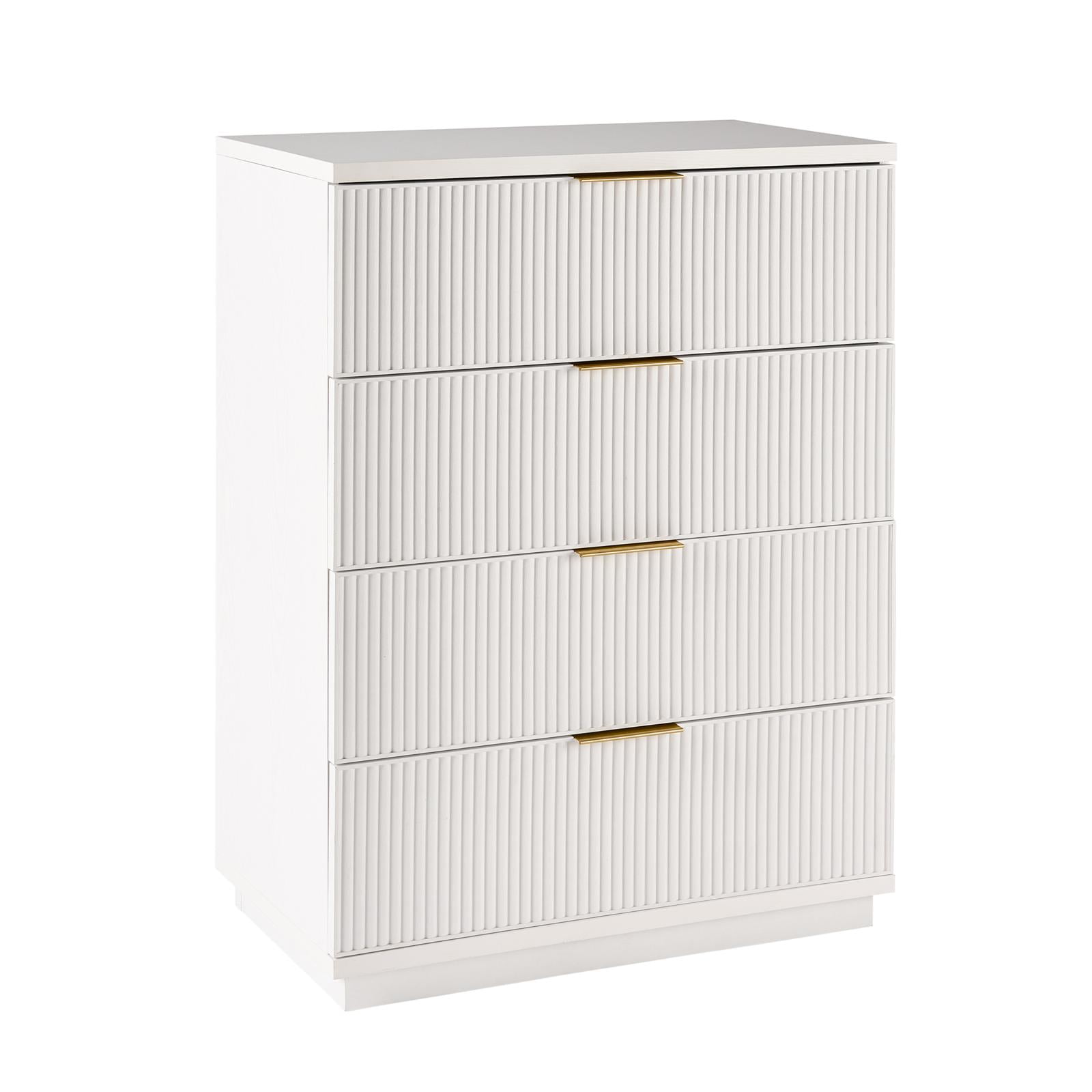 Better Homes & Gardens Lillian Fluted 4Drawer Dresser, White Finish  (图2)