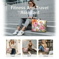 thumbnail image 5 of Tote Bag for Women - Pioneer Flower Shoulder Bag - Large Utility Work Duffle Bag with Zipper Handbag for Travel, Work, Sprots, 5 of 5