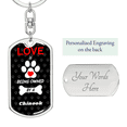 thumbnail image 2 of Chinook Stainless Steel or 18k Gold Premium Swivel Dog Tag Keychain, 2 of 8