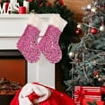 thumbnail image 6 of Luoshdecor Christmas Glitter Stocking,17 in Sequins Soft Velvet White Cuff Christmas Stockings for Family Holiday and Xmas Tree Fireplace, 6 of 6