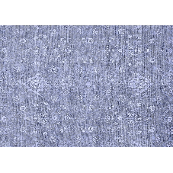 Ahgly Company Indoor Rectangle Abstract Blue Modern Area Rugs, 3' x 5'
