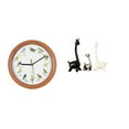 thumbnail image 1 of Reloj de pared con diseño de pájaros y sonido, decorativo, que , de material PP, estatua de jirafa de cerámica, adecuado para sala de estar y dor, 1 of 8