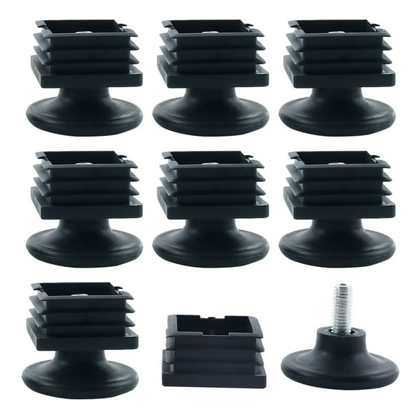 Leveling Feet 38 x 38mm Square Tube Inserts Kit Furniture Glide