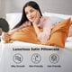 thumbnail image 2 of Juego de fundas de almohada Bedsure tamaño king satinado naranja quemado, 2 unidades, 2 of 8