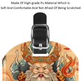 thumbnail image 4 of Square 2Pack PU Leather Chinese God of Wealth Cruise Luggage Tag with Privacy Cover and Name ID Tag for Travel Handbags Backpacks Luggage Tags, 4 of 6