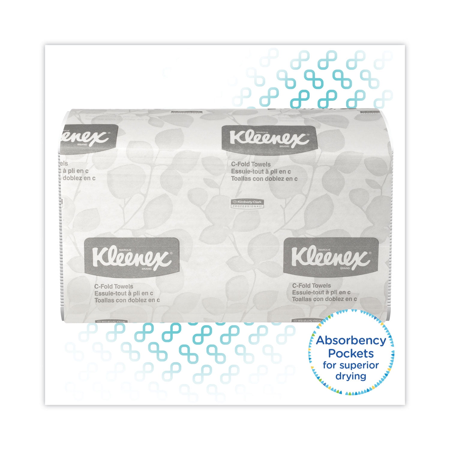 Kleenex C-Fold Paper Towels, 10.13 x 13.15, White, 150/Pack, 16 Packs/Carton - 2