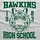 thumbnail image 2 of Stranger Things - Camiseta Hawkins High School para Adultos Unisex (Gris Jaspeado), 2 of 2