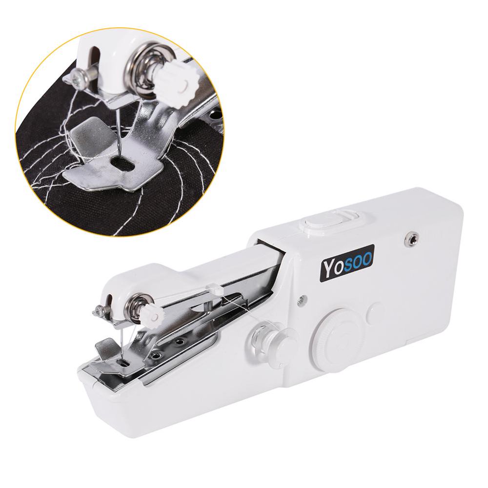Spptty Handheld Stitch Clothes Sewing Machine,Mini Home Desk Sew Quick Handheld Stitch Clothes