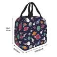 thumbnail image 2 of Pofeuu Rocket Satellite Print Lunch Bag Lunch Box Large Capacity Insulated Lunch Bag for Adult, Leakproof Reusable Lunch Tote Bags for Work, 2 of 5