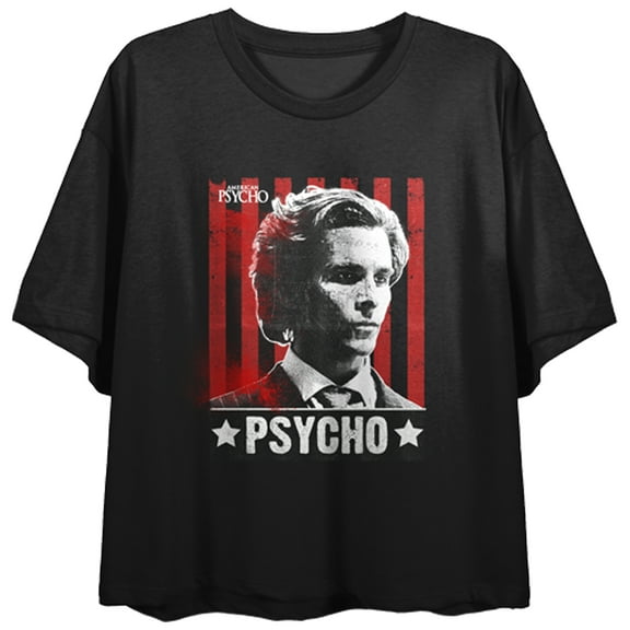 American Psycho Monsters Are Real Women's Black Crop T-Shirt-Medium